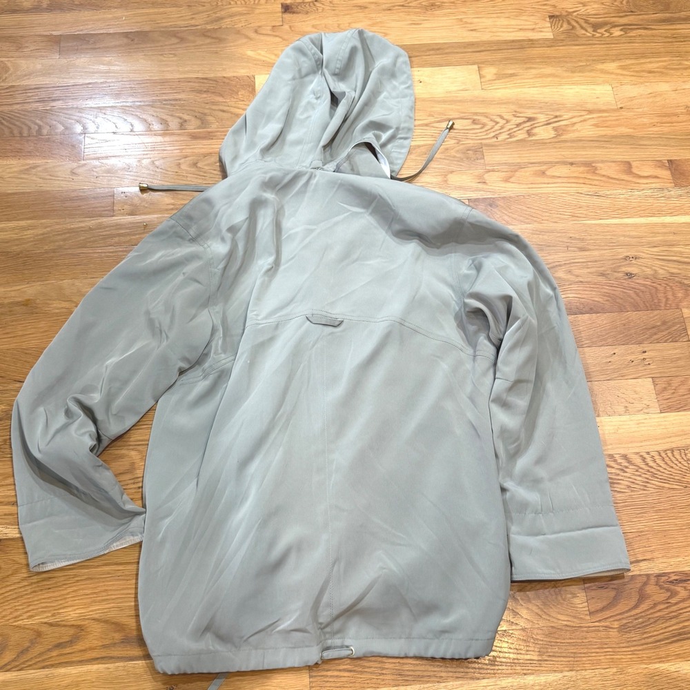 Braefair Womens Sage Green Hooded Button Front Utility Jacket Size M - Picture 6 of 11